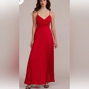 Lucy Paris Rose pleaded Red dress. Size M